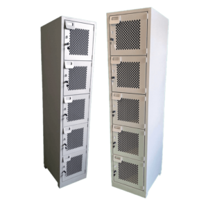 Locker de 5 puertas con malla